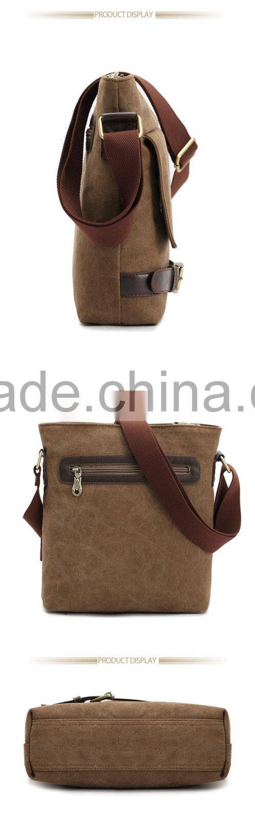 Concise Messenger Bag Men Casual Cross Body Bag Canvas Messenger Bag Men Shoulder Bag Men Canvas Sling Bags