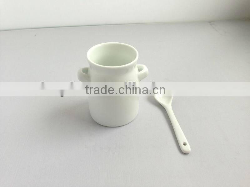 Porcelain Milk Pot Design Mug(CM-056S) with spoon