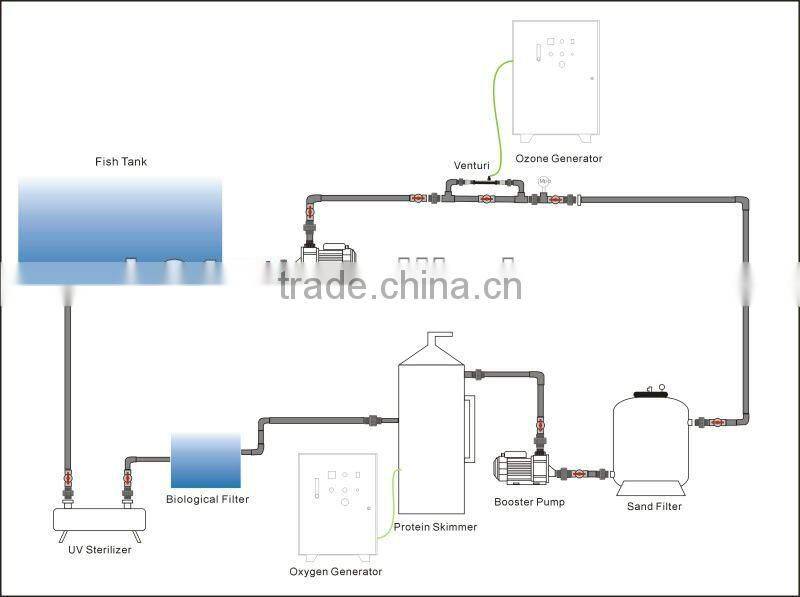ozone generator with protein skimmer for fish farming water treatment
