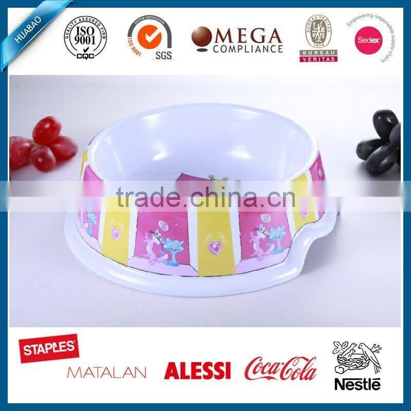Cheap melamine dog bowl plastic pet dog/cat food/drinking bowl, weighted dog bowls