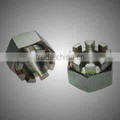Hexagon slotted nuts and caltle nuts with metric coarse and fine pitch thread