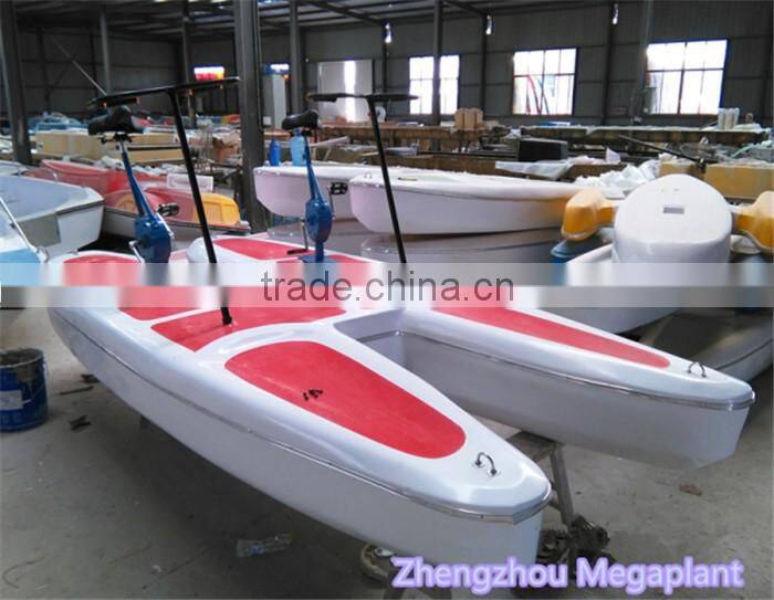 Double seat 2 person FRP water bike pedal boats