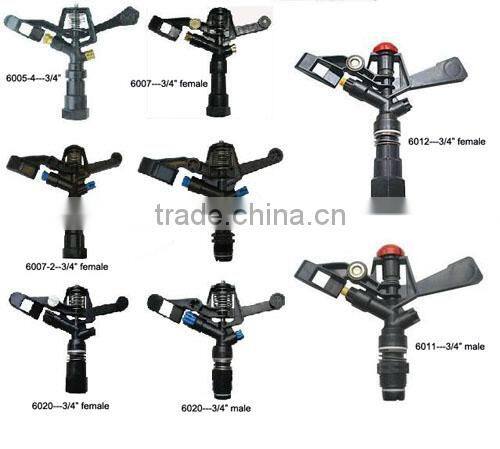 Dual nozzle impulse irrigation rotary sprinkler