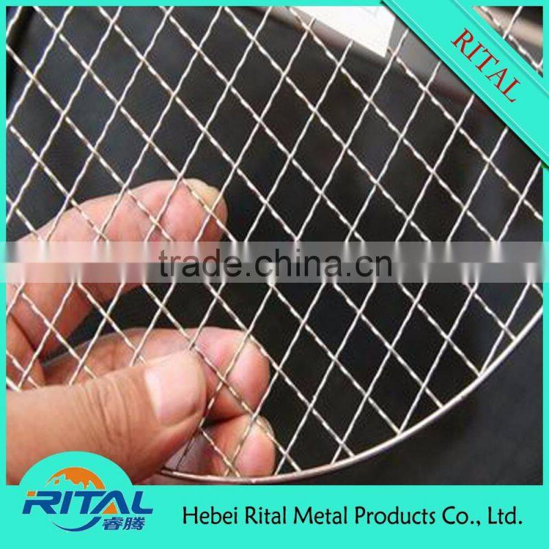 304 Stainless Steel Crimped BBQ Mesh Grill Barbecue Wire Mesh Net