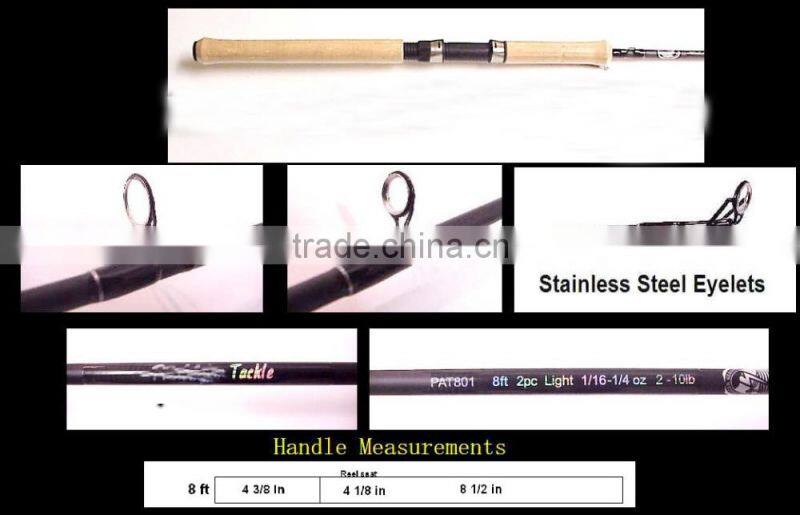 Carbon fiber fishing crappie rod