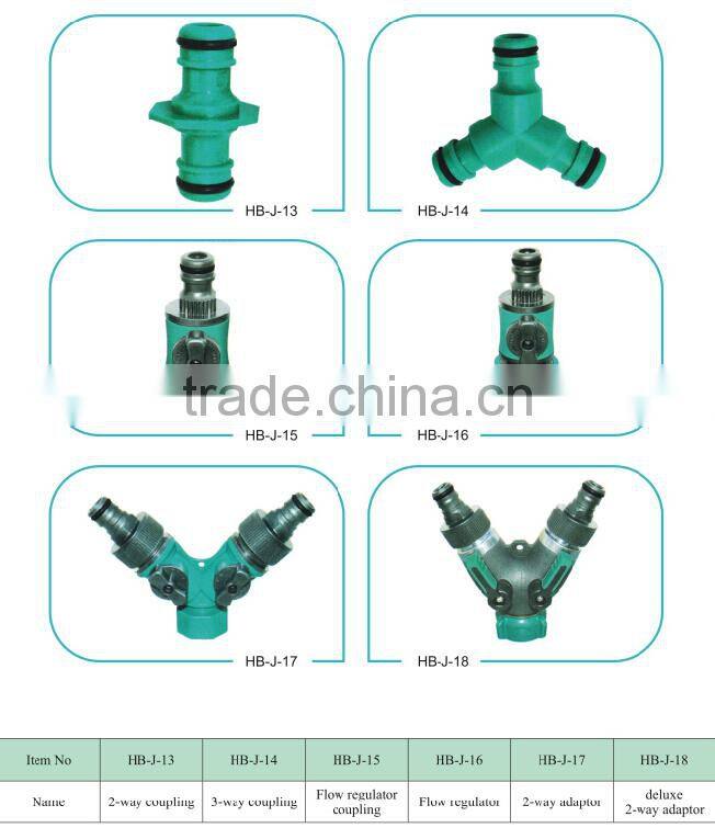 three way water hose connector,garden hose tap connector,plastic hose connector
