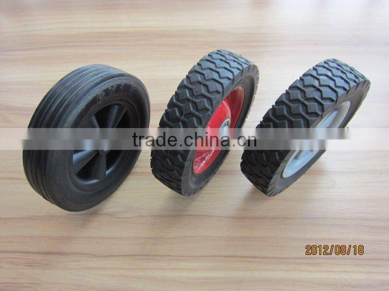 Three types of 6x1.5 semi pneumatic rubber wheel