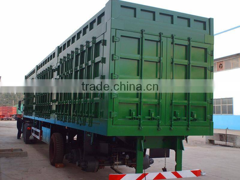 3 axle Strong box semi trailer , van semi trailer , grain transport truck trailer