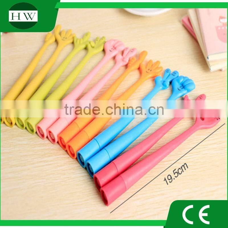 plastic flexible gesture bendable finger pending hand shape novelty ball point pen