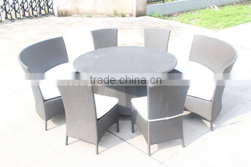 Modern hotel large round rattan dining furniture(CF719)