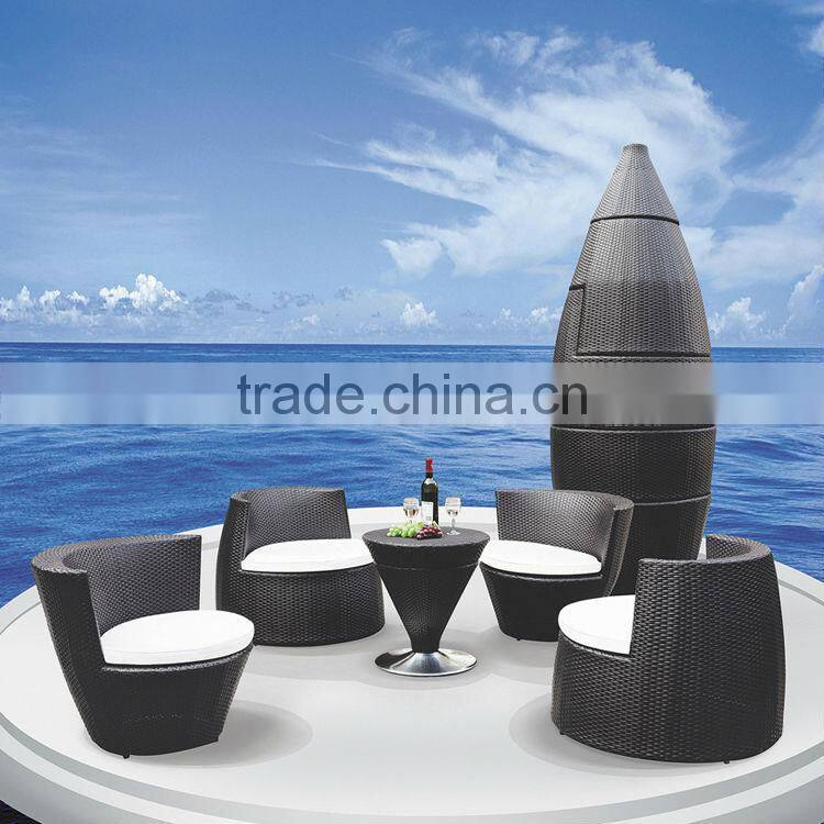 garden resin rattan metal chairs