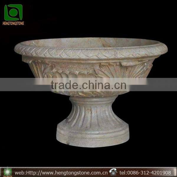 Carved Marble Flowerpot