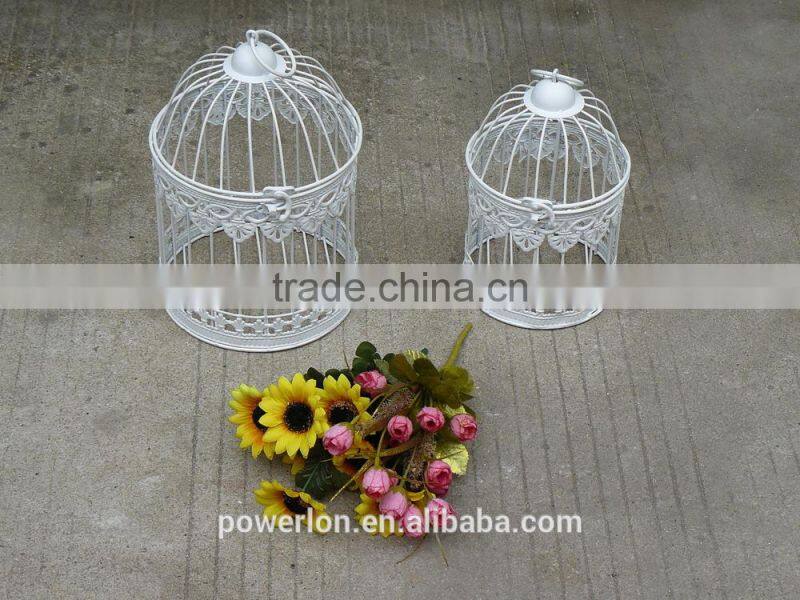 2015 New design shabby chic decoration iron butterfly small bird cage