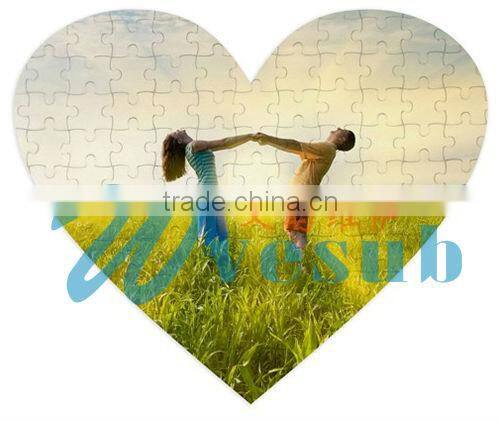 Sublimation Wooden/Plastic/Fabric/Magnetic Heart Shape Puzzle