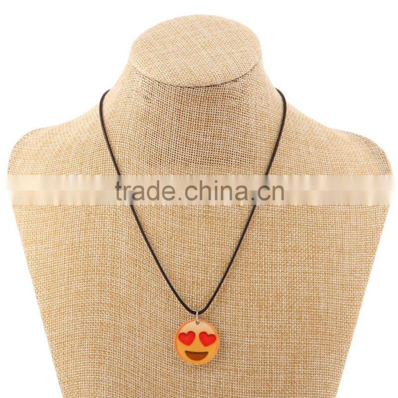 2016 Fashion Jewelry Pendant Acrylic Emoji Necklace For Wholesale China