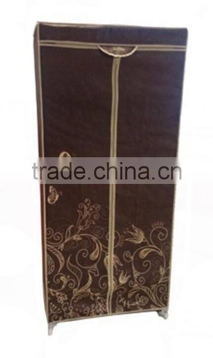 Store More Non Woven Dark Brown Printing Storage Wardrobe with Zipper