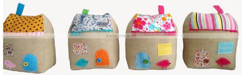 Store More Home Decor Stone Filled House Shaped Fabric Door Stopper