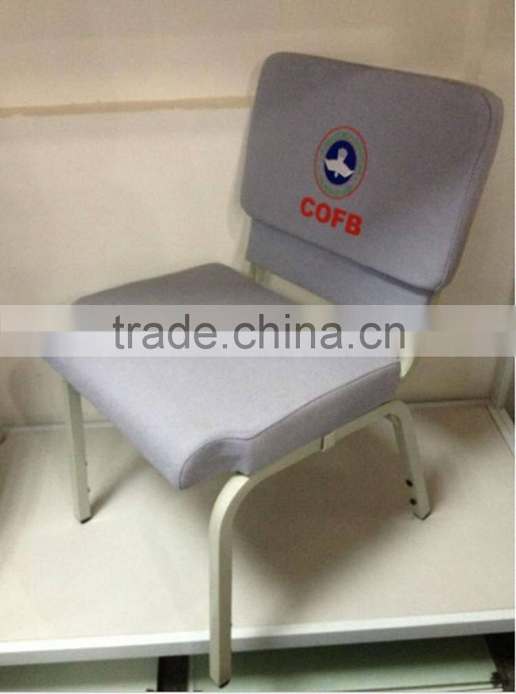 Aluminium high density sponge church chair with low price