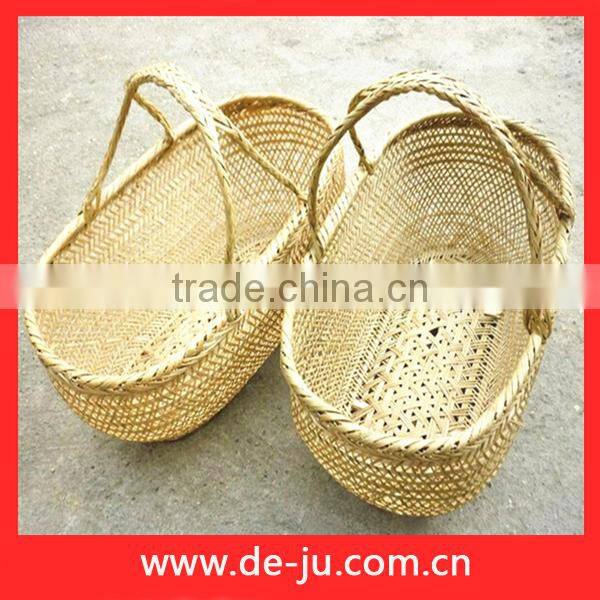 Professional Cheap Rectangular Bread Bamboo Picnic Basket