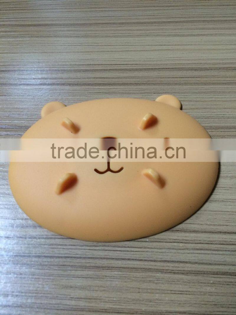 Little bear silicone round home drop the silicone soap box