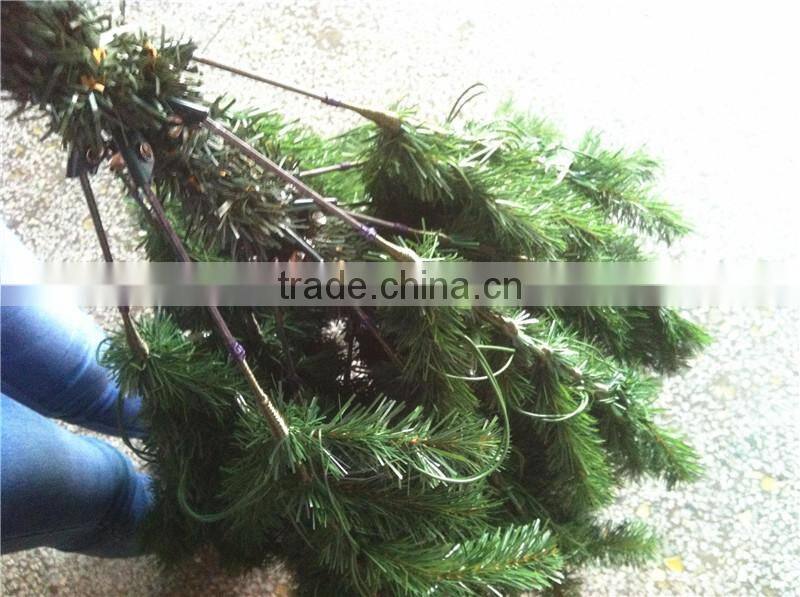 Home garden edging decorative 7.5ft Height 700 pcs of pine tips artificial green plastic LED lights christmas trees ESDS11 1705