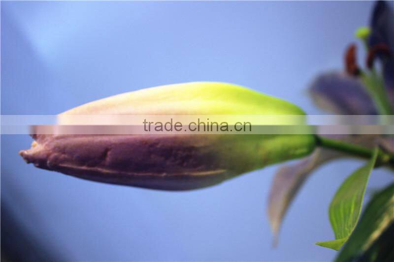 Home garden creepers decoration 110cm Height artificial yellow 2 flowers 2 bud Lily making EBHH04 2212