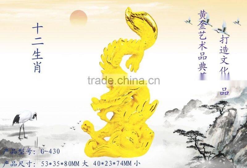 24k gold plated Chinese zodiac signs Rabbit