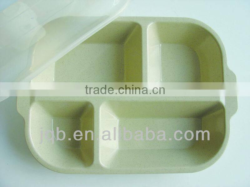 square melamine mess Tray with cover