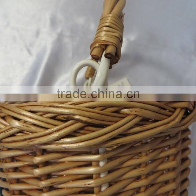Cheap wholesale front handlebar willow bike basket