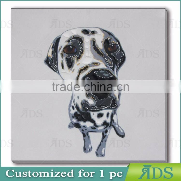 Cute Dog Abstract Home Decor Canvas Animal Oil Painting