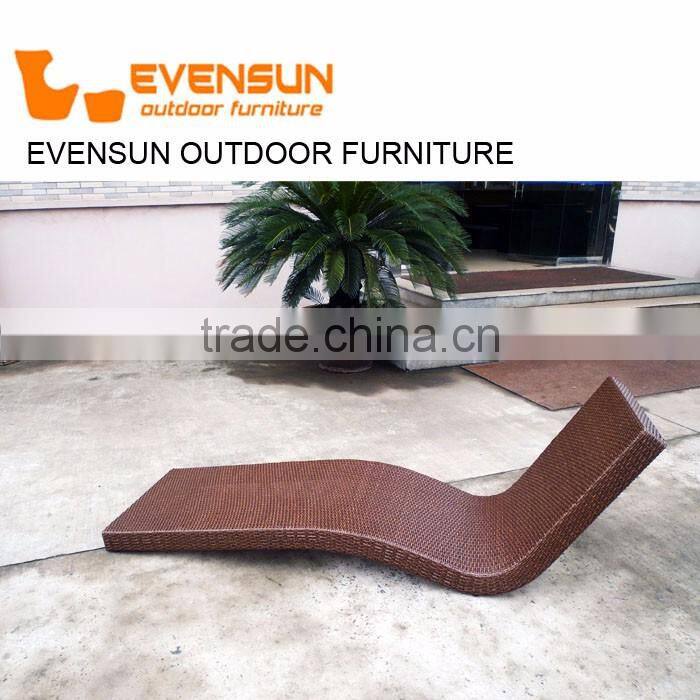 China wicker outdoor day bed sun lounge rattan