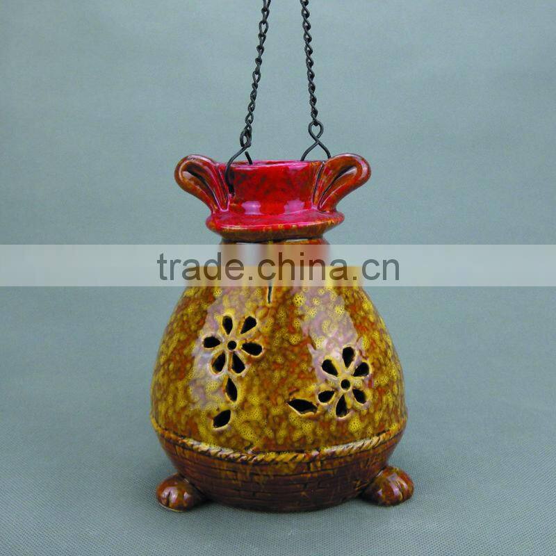 OEM LED Light Ceramic Hanging Lantern