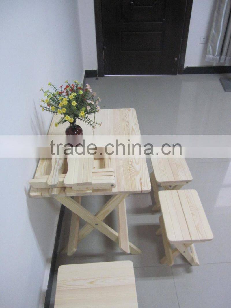 heavy-duty space-saving dining table and chairs