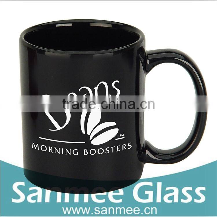 Black Colored Factory Direct Wholesale Gift Glass Mug