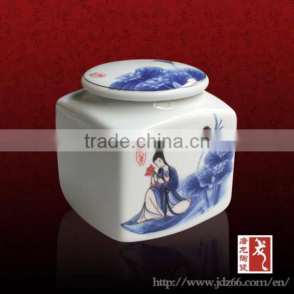 custom tea caddy ceramic porcelain bottles manufacturer