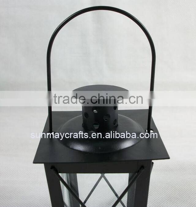 antique metal lantern with led candle outdoor decorative metal latnern