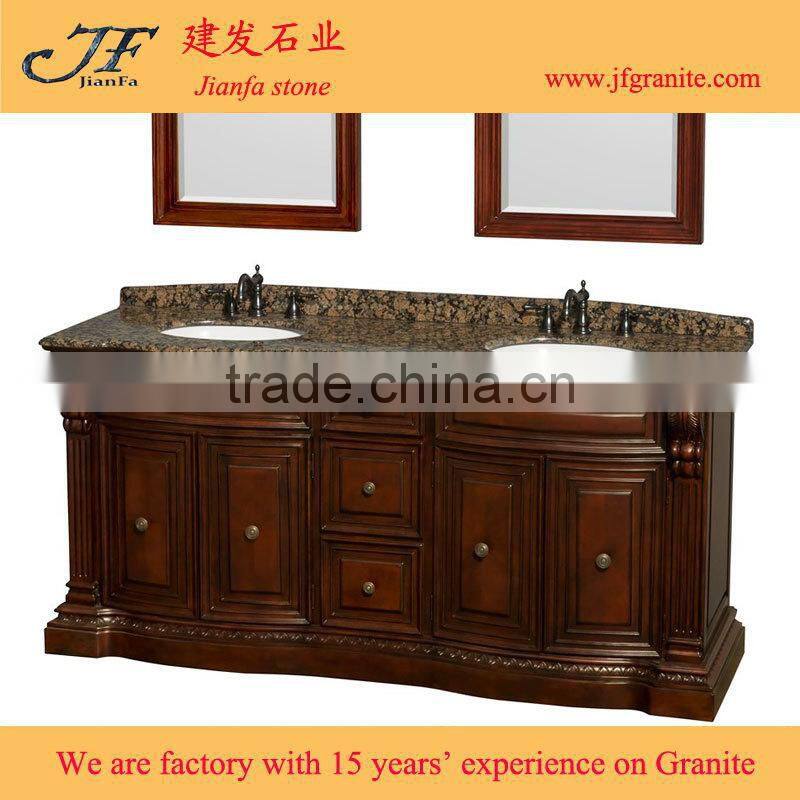 High polished baltic brown vanity top bathroom sink and vanity top with low price
