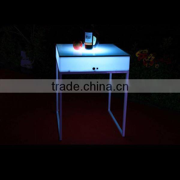 outdoor and garend square shape led leisure coffee table
