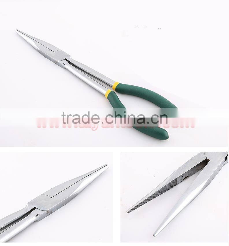 11" 280mm Auto Pliers Carry Pouch Auto Pliers Long Reach 45-Degree Bent Long Nose Pliers