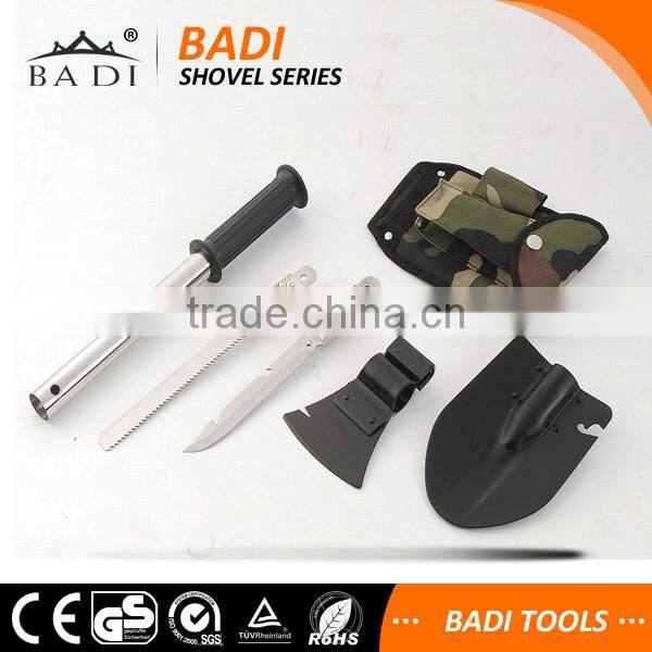carry bag packing survival tools set for camping with saber,saw,exe and shovel