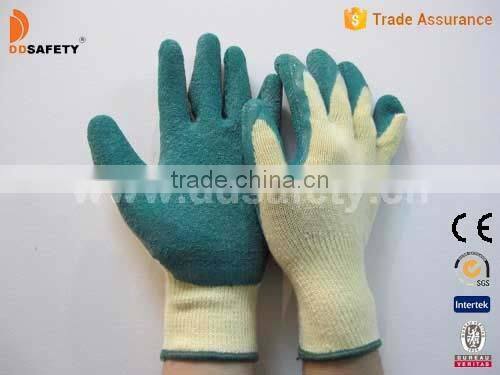 DDSAFETY 2017 10 Gauge Cotton Gloves Coated Latex Hot Selling Working Gloves With CE