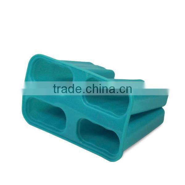 Novelty food grade 4 cavities black ice popsicle molds