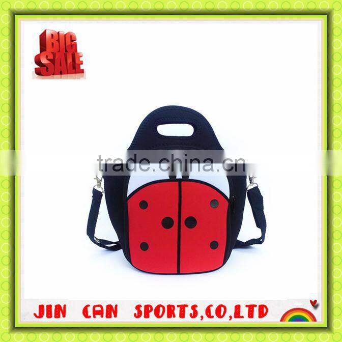 Environment friendly 3.0mm thick neoprene!custom kids lunch bag/neoprene lunch tote