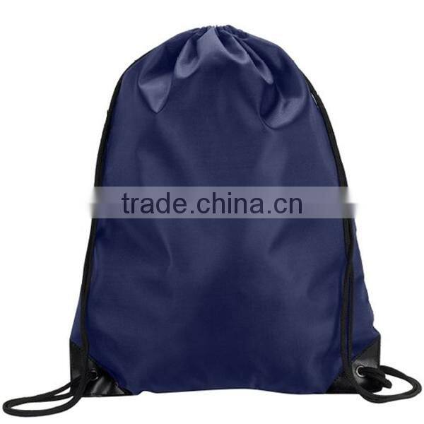 Black Nylon Drawstring Bag, Knapsack, Backpack.