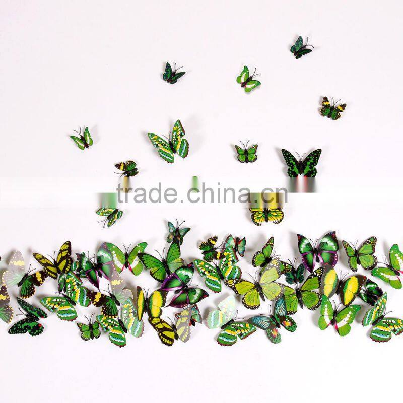 3D Butterfly Multicolor Butterflies Wall Quote Stickers Shopping Window Home Wall Decoration Fridge Magnet