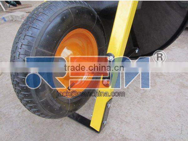 70L H/D metal Wheelbarrow Orange Frame WHEEL BARROW Garden Builder Concrete