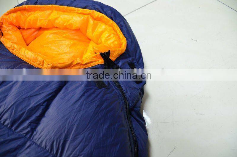 white goosedown stylish mummy sleeping bag