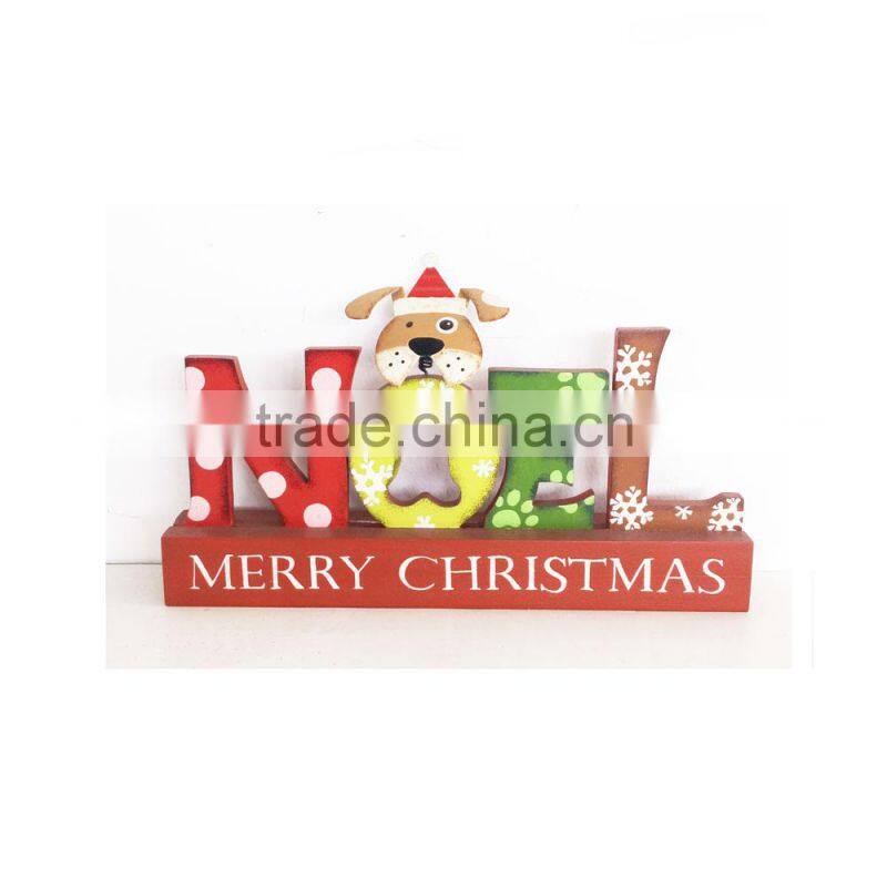 2017 NOEL deer print letters tabletop decoration native Christmas decor