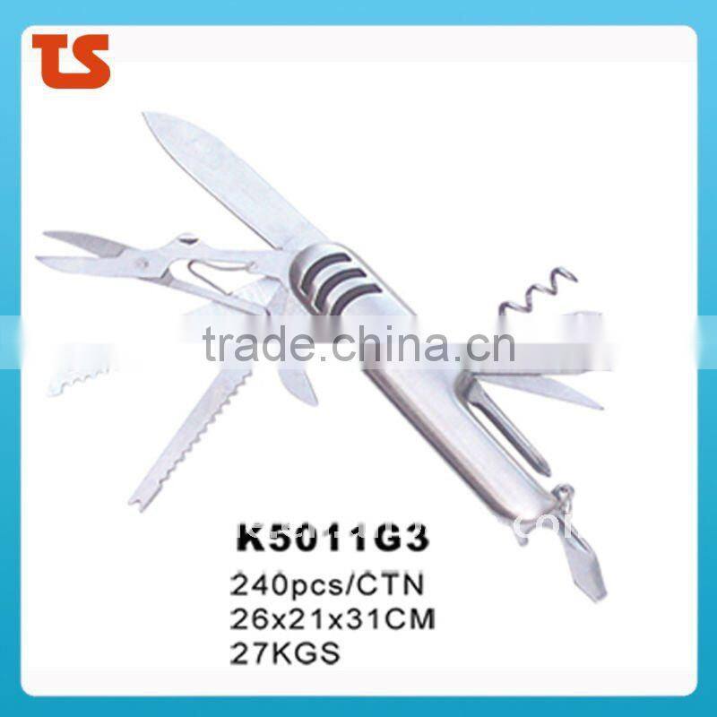 2014 new "STOCK" New design multi knife pocket knife multi function LED knife K5011G2