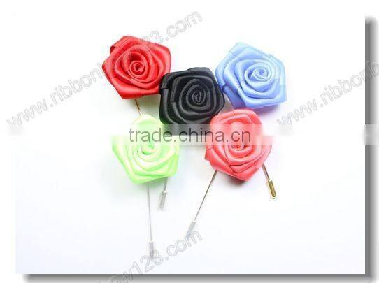 handmade ribbon flower brooches